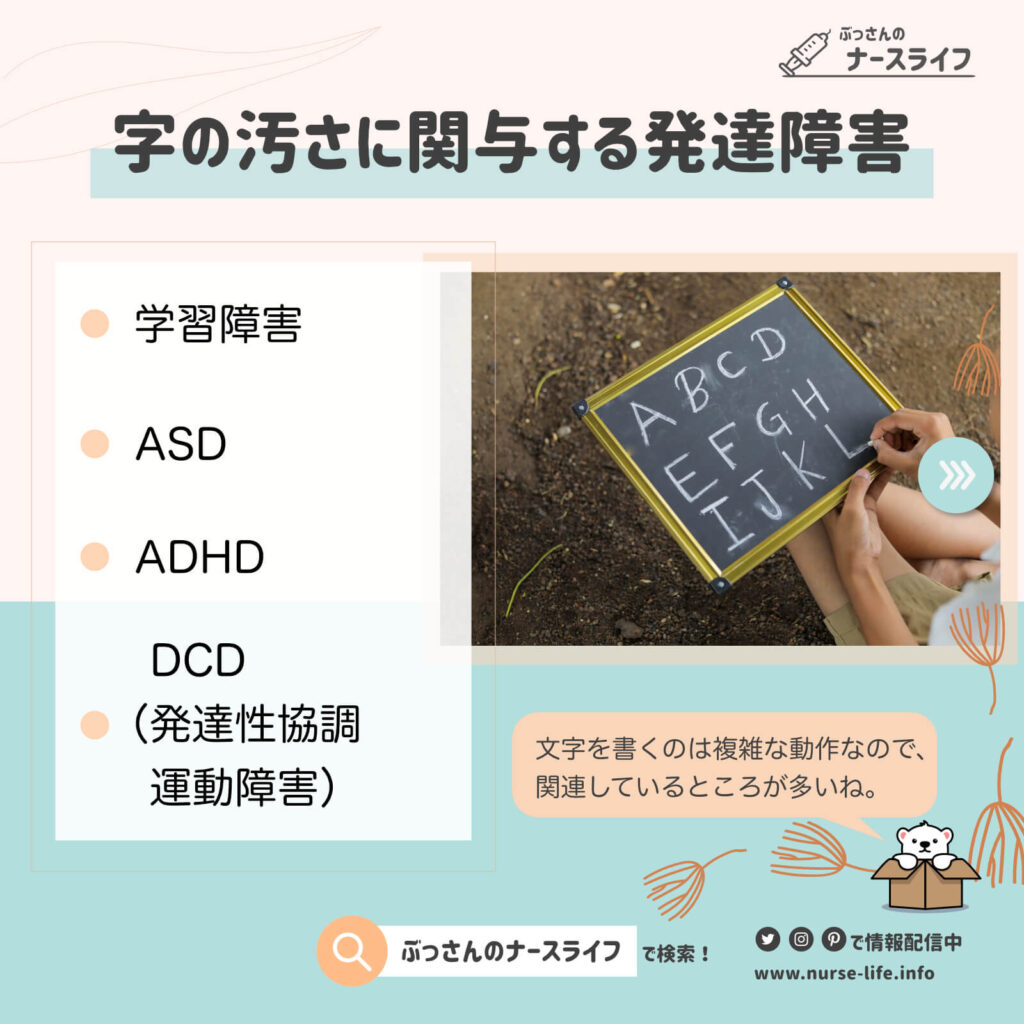 悪筆に関与する発達障害