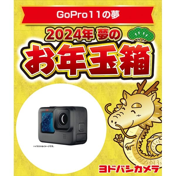 「夢のお年玉箱2024 GoPro11の夢」の中身予想