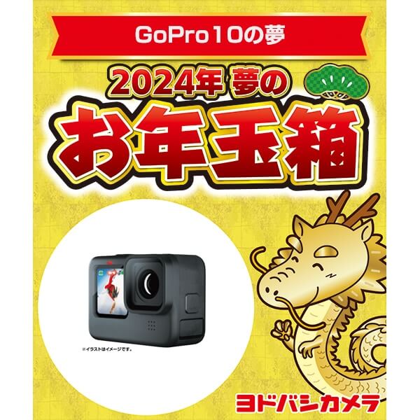 「夢のお年玉箱2024 GoPro10の夢」の中身予想