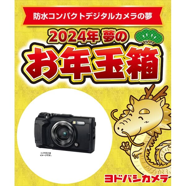 「夢のお年玉箱2024 防水コンパクトデジタルカメラの夢」の中身予想