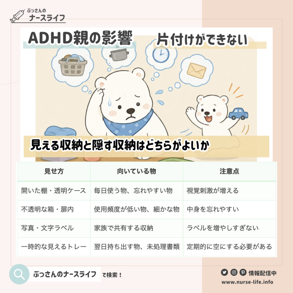 見える収納と隠す収納はどちらがよいか