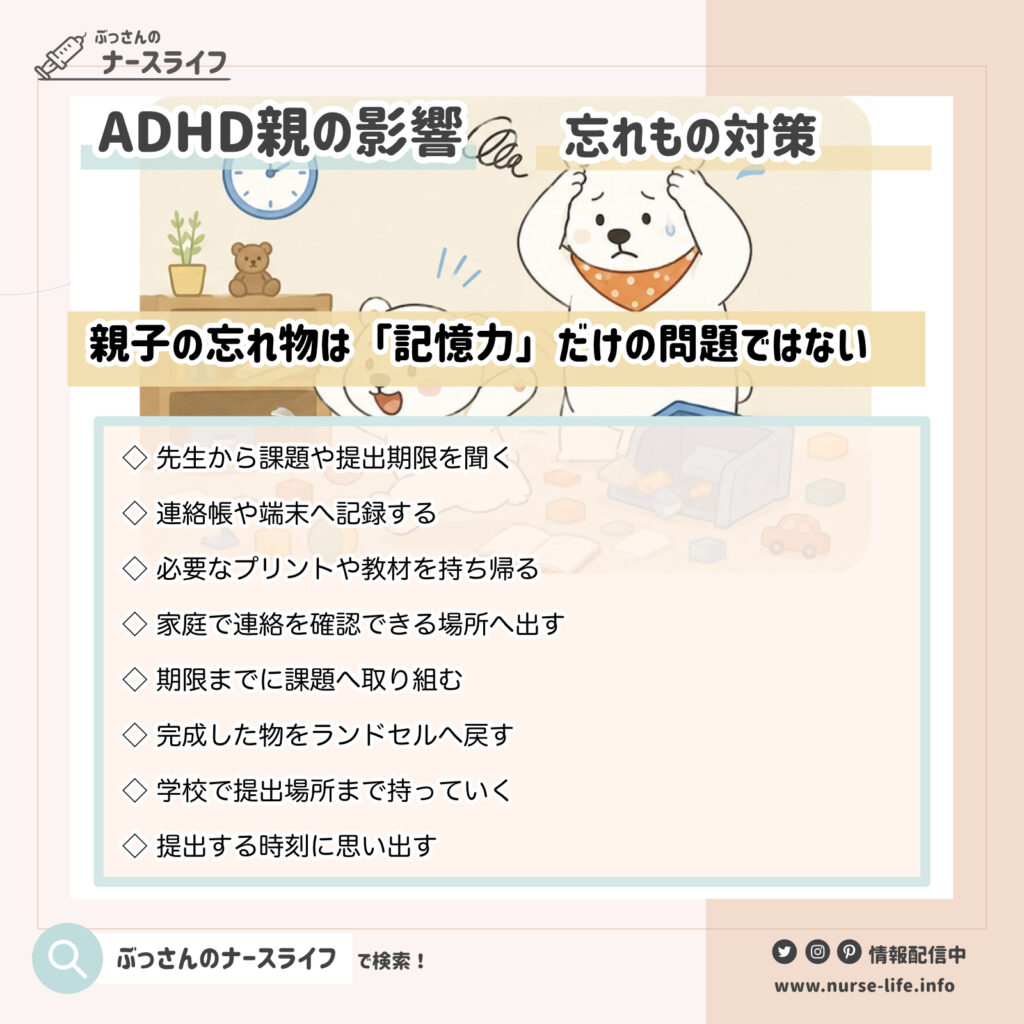 親子の忘れ物は「記憶力」だけの問題ではない